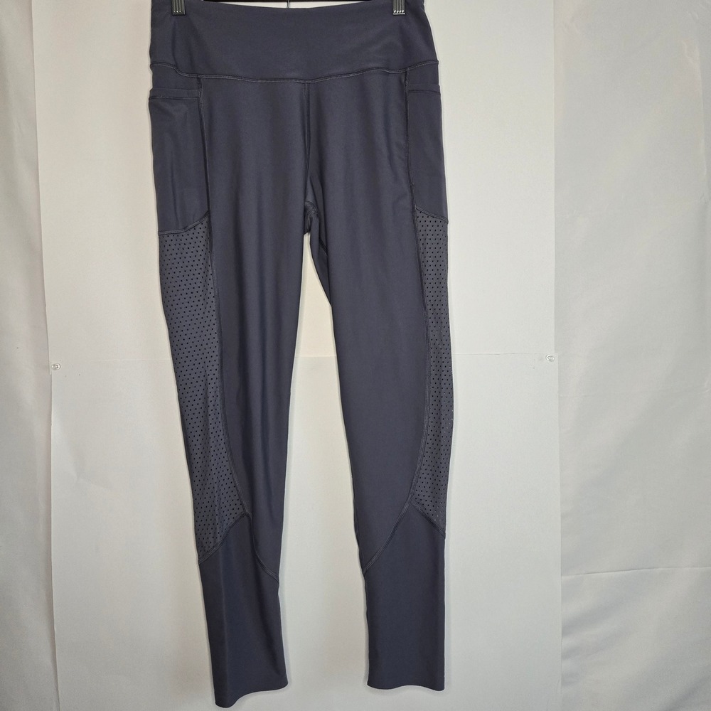 Victoria Sport Total Knockout Tight Gray Mesh Pocket Leggings Womens Large